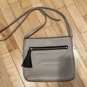 Kate Spade Taupe Crossbody Bag with Tassel
